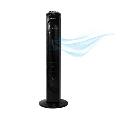 Belaco 32Inch Tower Fan Cooling Fan Free Standing Fan 7.5 Hour TimerRemote Control 3 Breeze Speed 85 Degree Oscillating 45W (B from B&Q