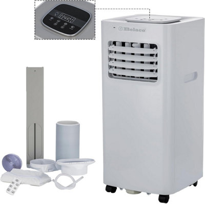 Belaco Air Conditioning UnitPortable 9000Btu 4-In1 TimerRemoteDual Window Kit