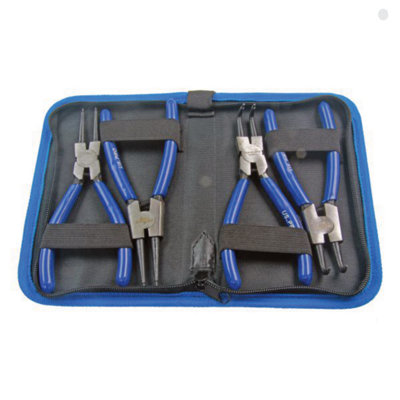 Us Pro 4 Piece 6" 150Mm Circlip Snap Ring Pliers Internal External Pouch 2059 5060599860329 - Image 4