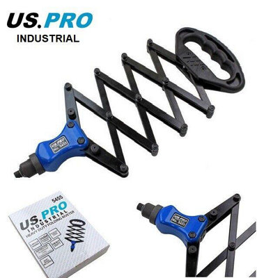 B&Q Us Pro Rivet Gun 33" Lazy Tongue Tong Hand Riveter Blind Pop 2.4Mm - 6.4Mm 5455