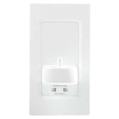 B&Q -  Pv12P Tbcharge In-Wall Electric Tooth Brush & Shaver Socket (White)