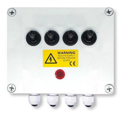 Pondxpert Easyswitch Weatherproof Switch Box4-Way from B&Q