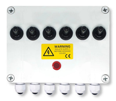 Pondxpert Easyswitch Weatherproof Switch Box6-Way from B&Q