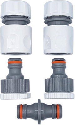 MYPURECORE Ultimate Hose Fitting Set- 2In1 Tap Connector  And Threaded Faucet Adapter 3/4" Or 1/2" Bsp With Premium Hose End Connectors from B&Q