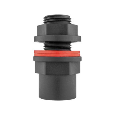 MYPURECORE 3/4 Bsp Garden Water Butt Tank Adapter W/ Gasket Durable Plastic Male-Female from B&Q