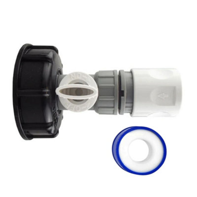 MYPURECORE Complete Ibc S60X6 Cap Kit With Valve Tap AdapterFemale Hose ConnectorAnd Ptfe Tape from B&Q