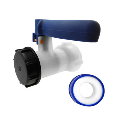 MYPURECORE Ibc 2 Inch S60X6 Thread Valve With Solid Cap And Ptfe Tape Leak Proof Liquid Control from B&Q