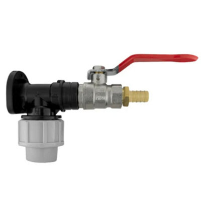 Mypurecore 20mm Mdpe Wall Plate With Lever Valve And Barb Tap For Secure Water Flow from B&Q