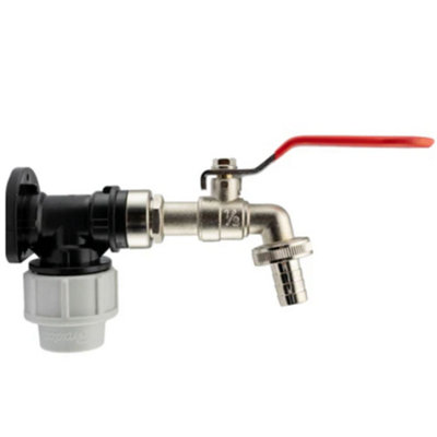 Mypurecore 20mm Mdpe Wall Plate With Lever Valve And Barb Tap For Secure Water Control from B&Q