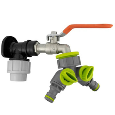 Mypurecore 20mm Mdpe Wall Plate With Splitter Lever Valve And Click Lock For Dual Water Control from B&Q