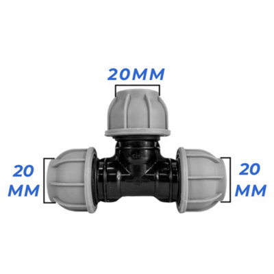 Mypurecore 20mm Mdpe Tee Compression FittingDurable And Leak Proof from B&Q