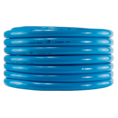 Mypurecore Reinforced Garden Hose Pipe 30M-Blue 4-Layer 12mm Heavy-Duty Flexible Water Hose from B&Q