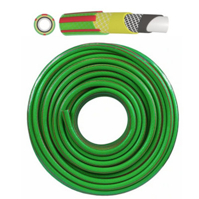 Mypurecore Premium Garden Hose Pipe 4M -Green 6-Layer Heavy-Duty Flexible Hose For Outdoor Use from B&Q