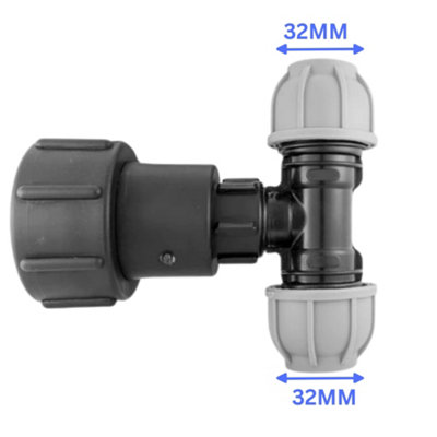 Mypurecore Ibc Tank Outlet Fitting S60X6 To 32mm Mdpe Tee Connector from B&Q