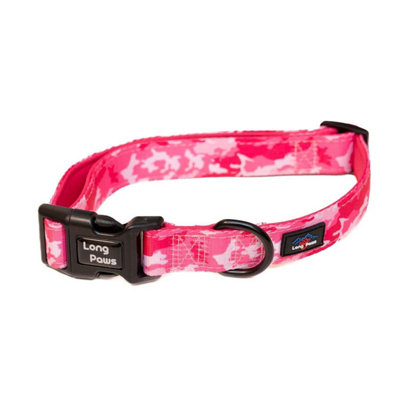 Long PawsFunk The Dog Collar-Pink Camo S from B&Q