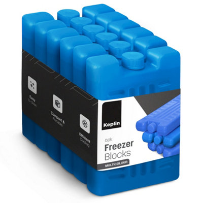 Keplin Large Freezer Blocks For Cooler BagsReusable Ice Packs For Lunch BoxTravelPicnicBlue6 Pack from B&Q