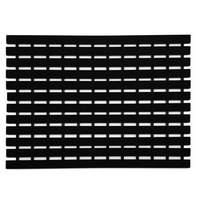 Nicoman Pvc Duckboard For Bathroom Shower Anti Slip Mat 61Cm X 43Cm Black from B&Q