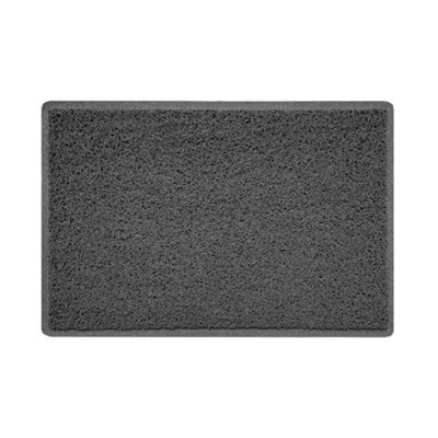 Nicoman Dark Grey Embossed Spaghetti Coil Door Mat Dirt-Trapper Washable Barrier Doormat 60Cm X 40Cm from B&Q