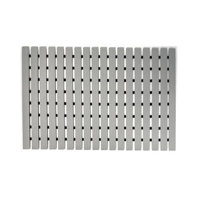 B&Q -  Pvc Duckboard For Bathroom Shower Anti Slip Mat Vertical Slats 43Cm X 64Cm Grey