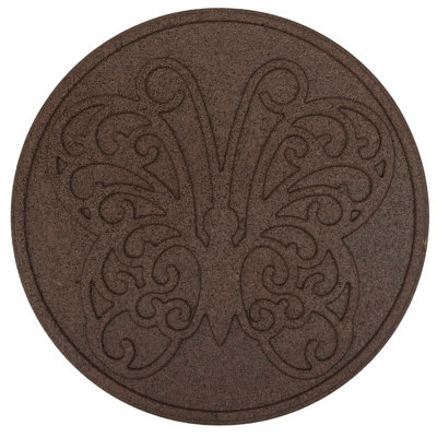 Nicoman Round Terracotta Butterfly Stepping Stone - Pack Of 4