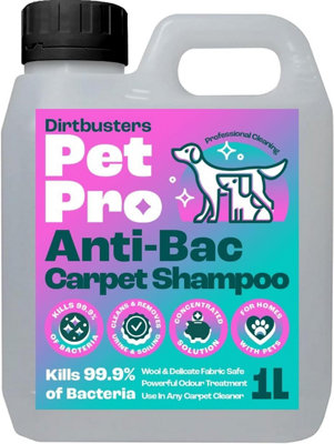 B&Q -  Pet Pro Antibacterial Carpet Shampoo For CarpetsRugs & Upholstery (1L)