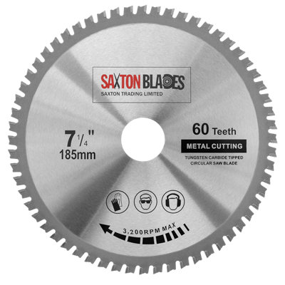 Saxton Blades Saxton Tct18560Tmb Tct Circular Blade 185mm X 60T Metal Cutting from B&Q