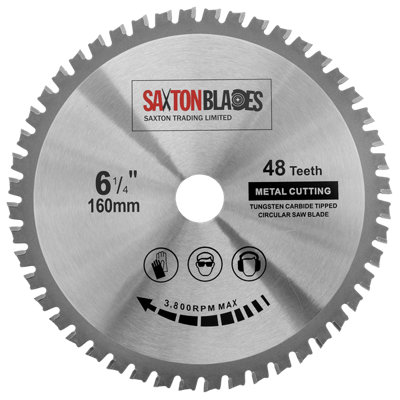 Saxton Blades Saxton Tct16048Tmb  Tct Circular Blade 160mm X 48T Metal Cutting from B&Q