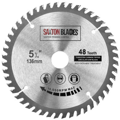 Saxton Blades Saxton Tct13648T Tct Circular Blade 136mm X 48T from B&Q