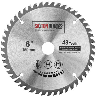 Saxton Blades Saxton Tct15048T Tct Circular Blade 150mm X 48T from B&Q