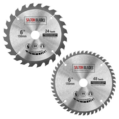 Saxton Blades Saxton Tct150Mxa Tct Circular Blade 150mm Pack A from B&Q