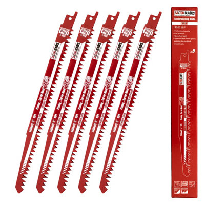 Saxton Blades Saxton S1021Lp 240mm Professional Range Fast Cutting Wood Blade Chromium-Vanadium Steel (Crv) For Long Life Pack Of 5 from B&Q
