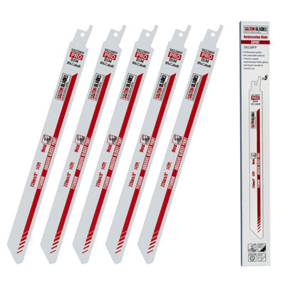 Saxton Blades Saxton S922Bfp 225mm Professional Range Reciprocating Saw Blade Bi-Metal 8% Cobalt Pack Of 5 from B&Q