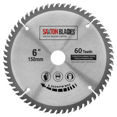 Saxton Blades Saxton Tct15060T Tct Circular Blade 150mm X 60T from B&Q