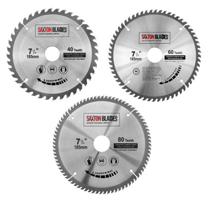 Saxton Blades Saxton Tct185Mxb Tct Circular Blade 185mm Pack B from B&Q