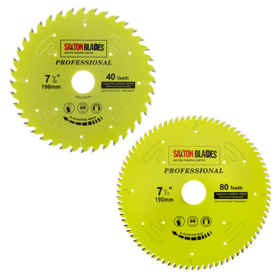 Saxton Blades Saxton Tct190Mxapro Professional Range Tct Circular Blade 190mm Pack A from B&Q