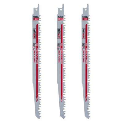 Saxton Blades Saxton 240mm Reciprocating Sabre Saw Wood Blades R1021L Pack Of 3 from B&Q