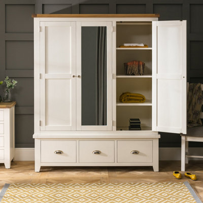 The Furniture Market Cheshire Cream Triple Wardrobe from B&Q