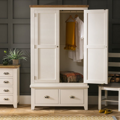The Furniture Market Cheshire Cream Double 2 Door Wardrobe With 2 Drawers from B&Q