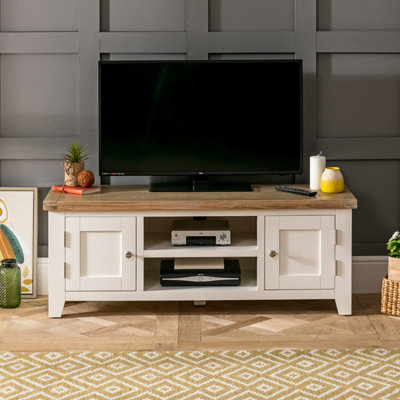 The Furniture Market Cheshire Cream Painted Medium Widescreen Tv Unit Up To 60 Tv Size from B&Q