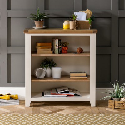 The Furniture Market Cheshire Cream Painted Small Low Compact Adjustable 2 Shelf Bookcase from B&Q