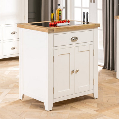 The Furniture Market Cheshire Cream Small Kitchen Island from B&Q