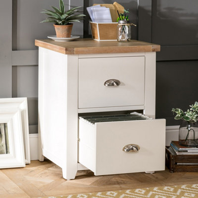 The Furniture Market Cheshire Cream Painted 2 Drawer Filing Cabinet from B&Q