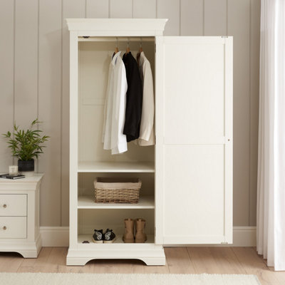 The Furniture Market Wilmslow White Painted 1 Door Single Wardrobe from B&Q