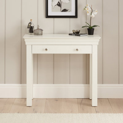 The Furniture Market Wilmslow White Painted 1 Drawer Dressing Table from B&Q