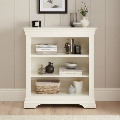 The Furniture Market Wilmslow White Painted Small Low Compact Adjustable 2 Shelf Bookcase from B&Q
