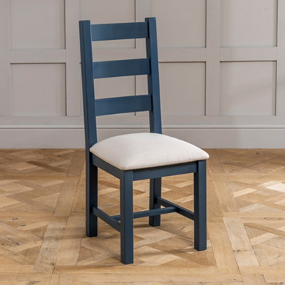 The Furniture Market Westbury Blue Painted Ladder Back Dining Chair from B&Q