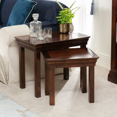 The Furniture Market French Hardwood Mahogany Stained Nest Of 2 Tables from B&Q