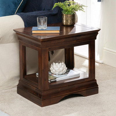 The Furniture Market French Hardwood Mahogany Stained Lamp Table from B&Q