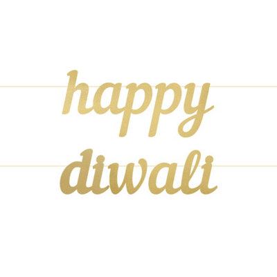Happy Diwali Letter BannerGold from B&Q