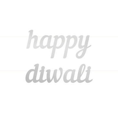 Happy Diwali Letter BannerSilver from B&Q